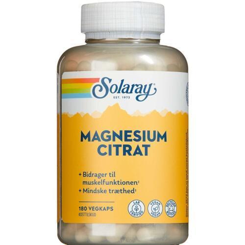 Solaray Magnesium Citrat 180 Kapsler