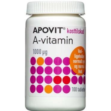 Apovit A-vitamin 1000mikg 100 stk.