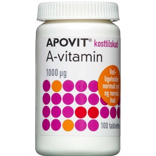 Apovit A-vitamin 1000mikg 100 stk.