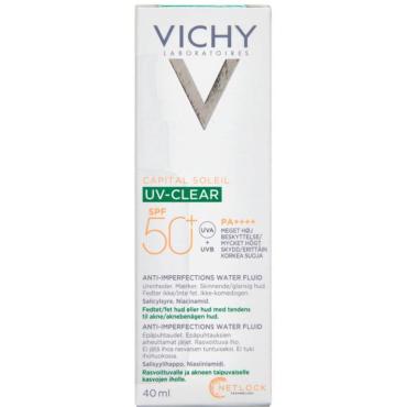 Vichy Capital Soleil UV-Clear Matterende Solcreme til ansigt SPF50+ 40ml