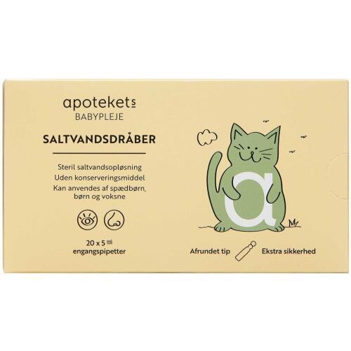 Apotekets Babypleje Saltvandsdråber 20 x 5 ml