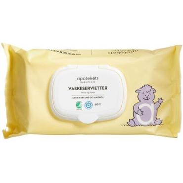 Apotekets Baby Vaskeservietter 60.stk