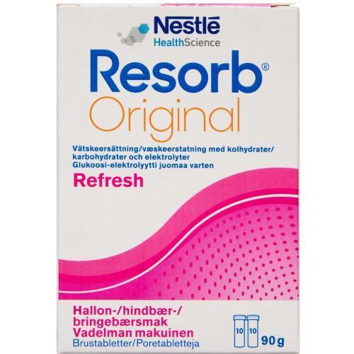 Resorb hindbær brusetablet 2 x 10.stk