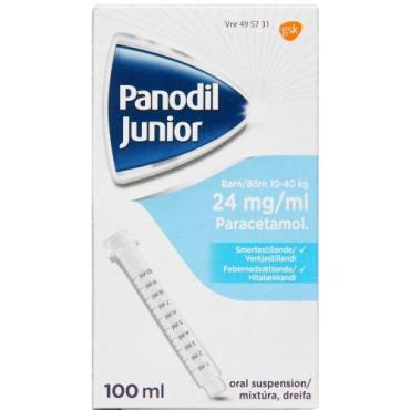 PANODIL JUNIOR OR.SUSP 24MG/ML  +18 år