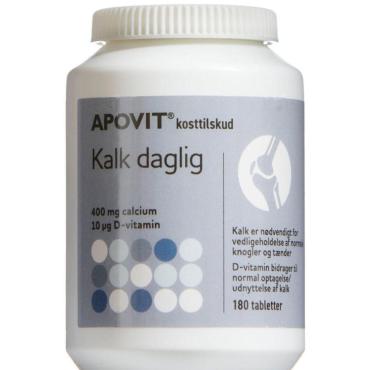 Apovit Kalk Daglig tabletter 180.stk