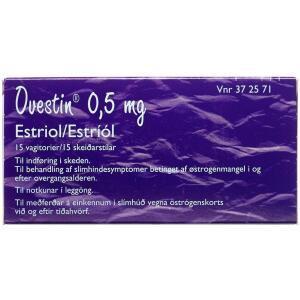 OVESTIN VAGITORIER 0,5 MG 15 ST