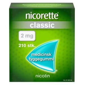 Nicorette Classic Medicinsk tyggegummi 2mg 210.stk