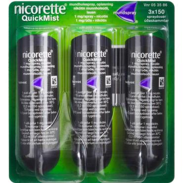 Nicorette QuickMist 1mg/dosis 3x150Doser