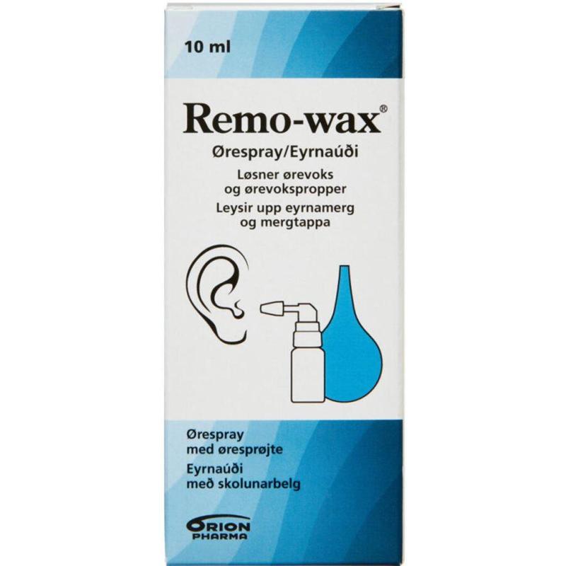 Remo-wax Ørespray med Øresprøjte 10ml