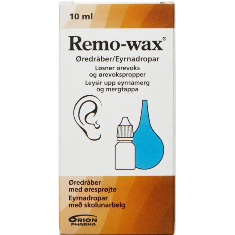 Remo-wax Øredråber med Øresprøjte 10ml