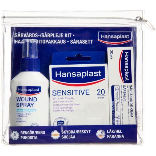 Hansaplast Sårpleje Kit (sårspray 100ml + sårsalve 20g + sensitive plastre 20.stk)