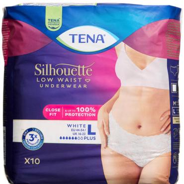 Tena Silhouette Plus Hvid Large 10.stk 