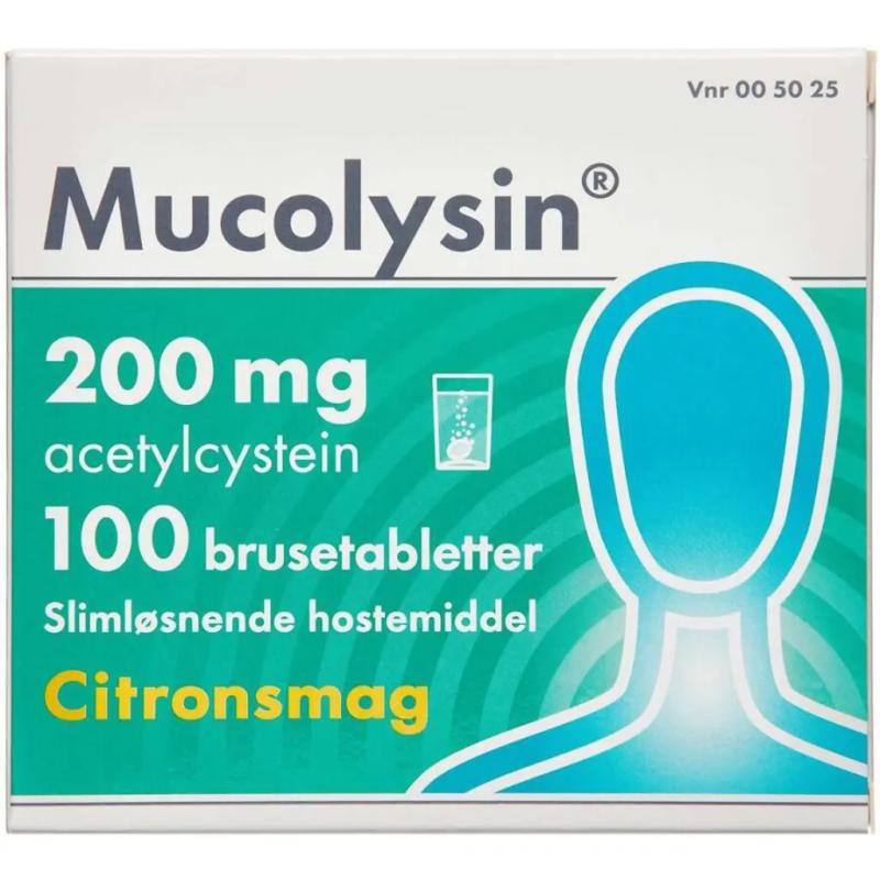 Mucolysin 200g Brusetabletter 100.stk