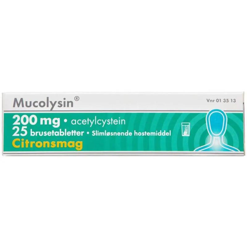 Mucolysin 200g Brusetabletter 25.stk