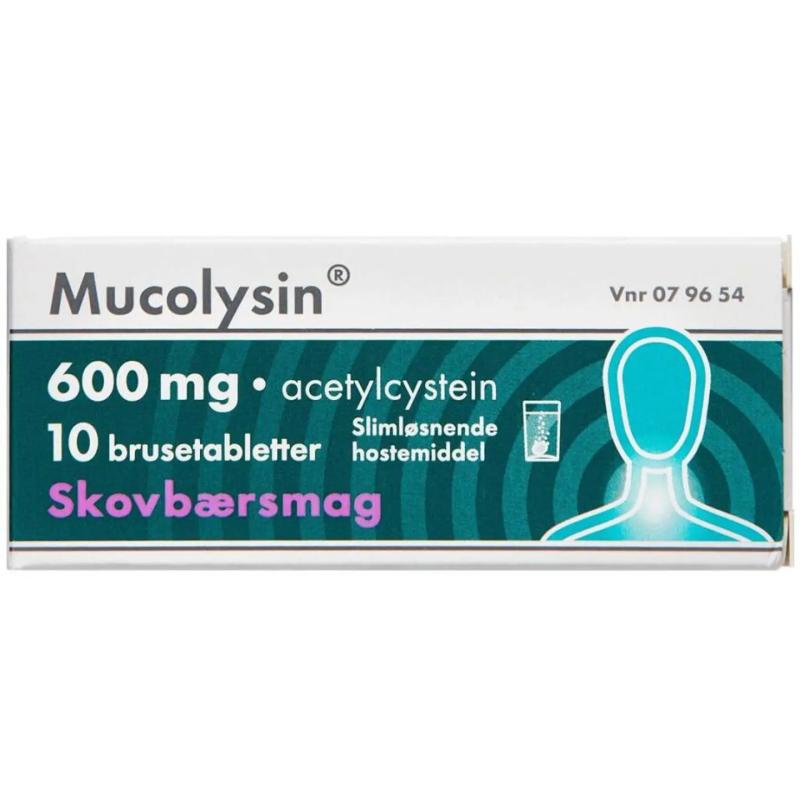 Mucolysin 600g Brusetabletter 10.stk