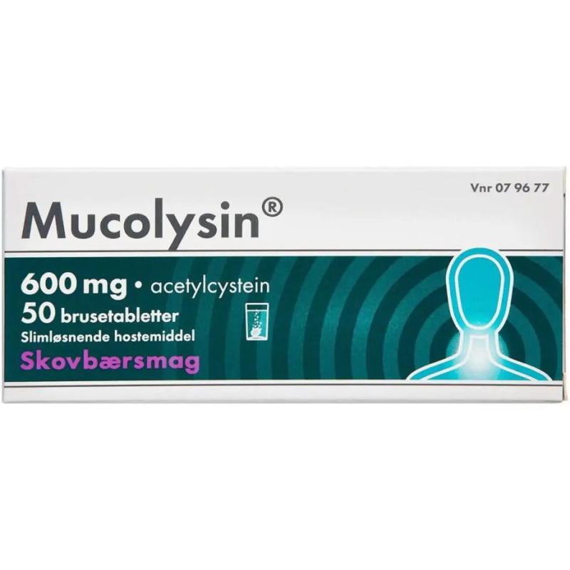 Mucolysin 600g Brusetabletter 50.stk