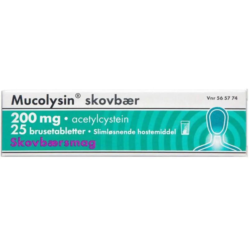 Mucolysin Skovbær Brusetabletter 25.stk