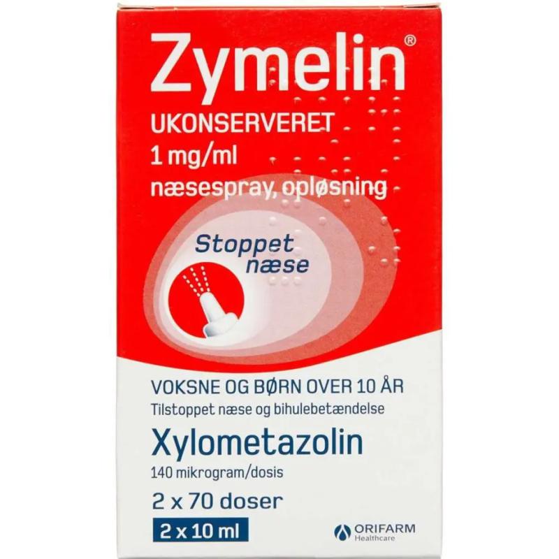 Zymelin Ukonserveret Næsespray 2x10ml