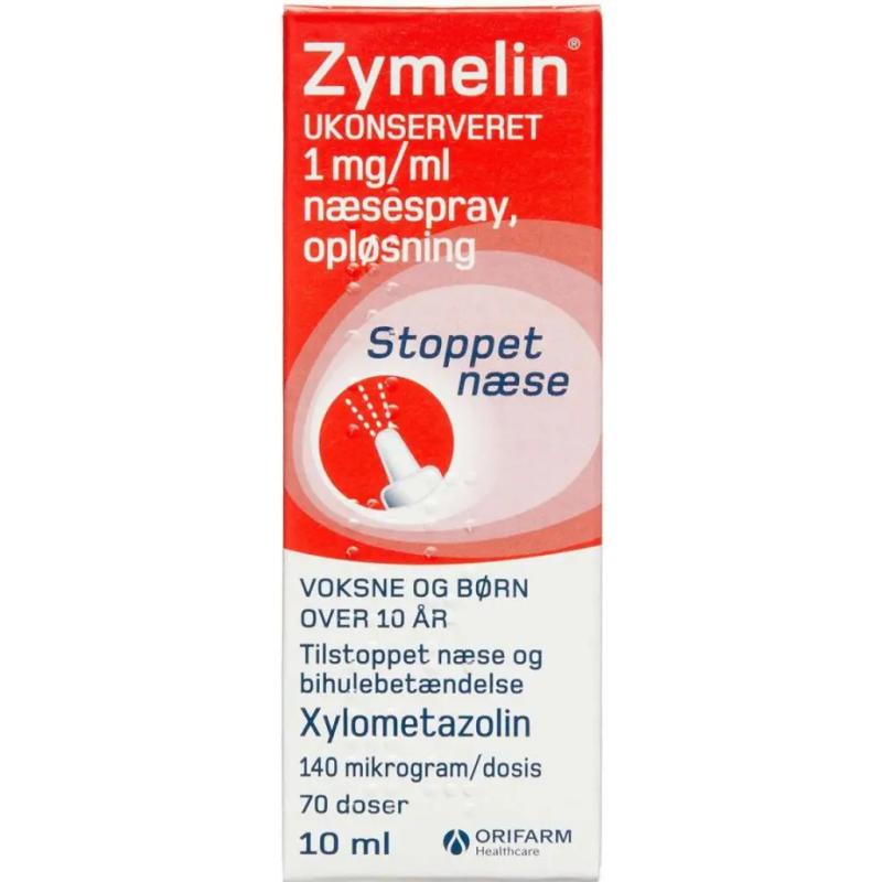 Zymelin ukonserveret Næsespray 10ml 